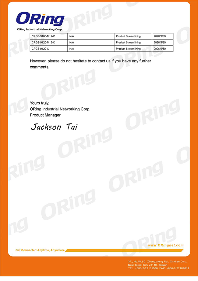 650 EOL Notice Railway Series 20260731 03